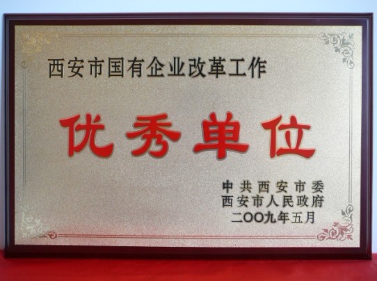 2009年5月，被西安市委、市政府評為西安市國企業改革工作優秀單位